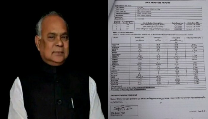 শাহানা পারভিন ইভার গর্ভজাত সন্তান হৃদিতার জৈবিক পিতা সাবেক সংসদ খন্দকার আজিজুল হক আরজু