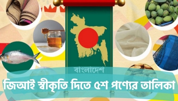 জিআই স্বীকৃতি দিতে ৫শ পণ্যের তালিকা