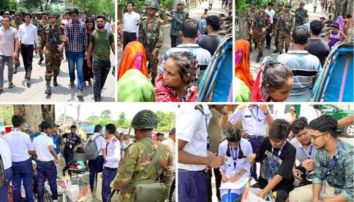 রাজশাহীতে লুট হওয়া মালামাল উদ্ধারে মাঠে নেমেছে সেনাবাহিনী