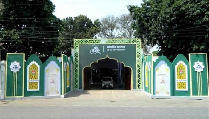 প্রধান জামাতের জন্য প্রস্তুত জাতীয় ঈদগাহ