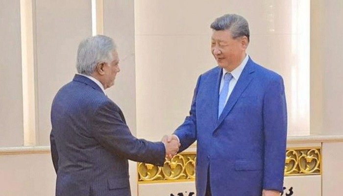 চীনের প্রেসিডেন্ট শি জিনপিংয়ের সঙ্গে পাকিস্তানের উপপ্রধানমন্ত্রীর বৈঠক
