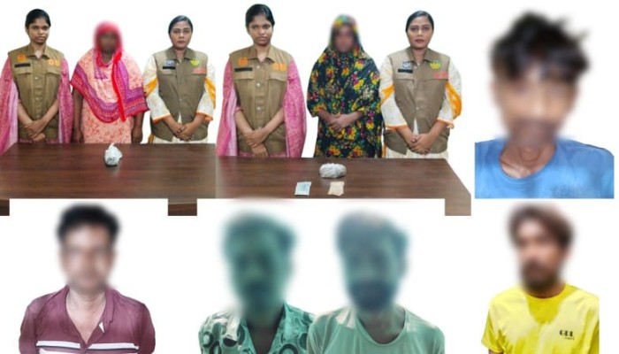 রাজশাহীতে পুলিশের বিশেষ অভিযানে ৭ মাদক ব্যবসায়ী
