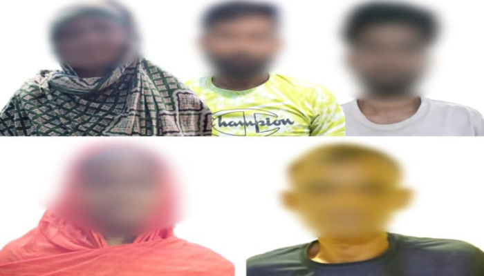 রাজশাহীতে মাদকবিরোধী অভিযানে নারীসহ গ্রেপ্তার ৫